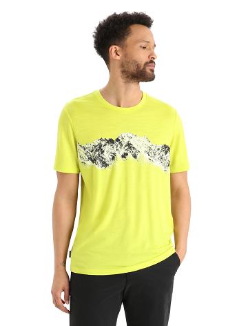 Pánské Tričko Icebreaker Merino Tech Lite II Krátké Sleeve Remarkable Range Žluté | CZ 1741JPQJ